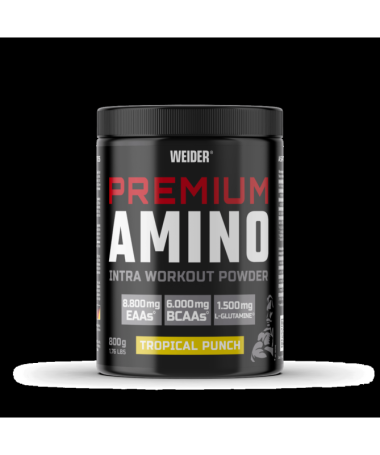 WEIDER PREMIUM AMINO POWDER TROPICAL 800GR – foto del producto 75% maltodextrina 22%