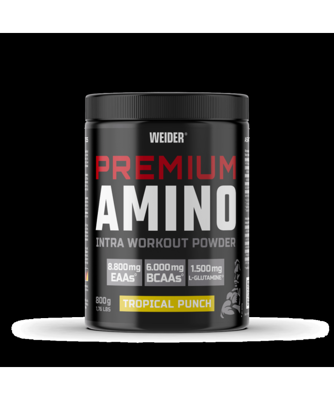WEIDER PREMIUM AMINO POWDER TROPICAL 800GR – foto del producto 75% maltodextrina 22%