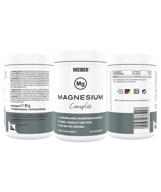 WEIDER MAGNESIUM COMPLEX 120CAP – foto del producto magnesio weider magnesium