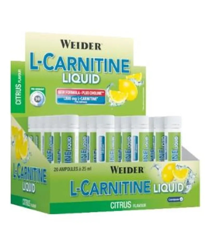 WEIDER L CARNITINA SABOR LIMON 20AMP – foto del producto carnitina colina aroma