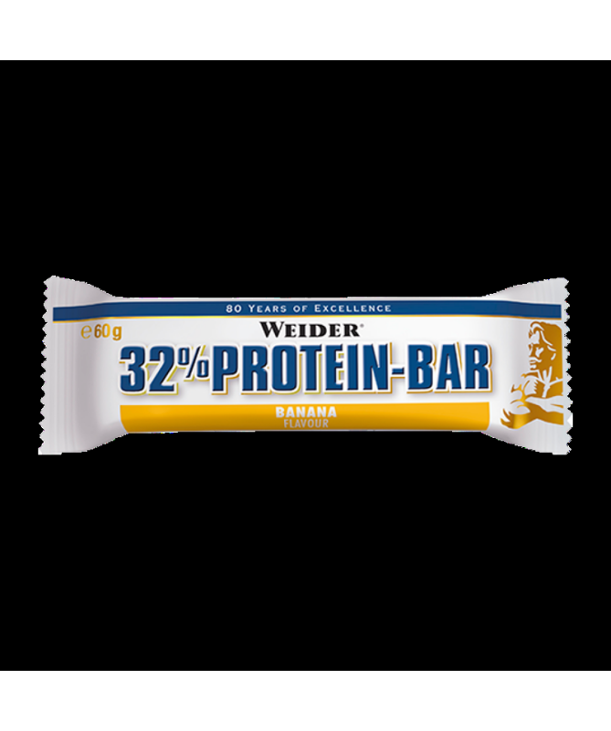 WEIDER PROTEIN 32 BARRITA BANANA 12UD – foto del producto leche proteínas jarabe
