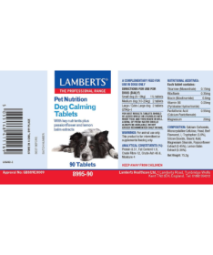 LAMBERTS DOG CALMING TABLETS 90 TABS 8995 90 VET – foto del producto ácido magnesio extracto