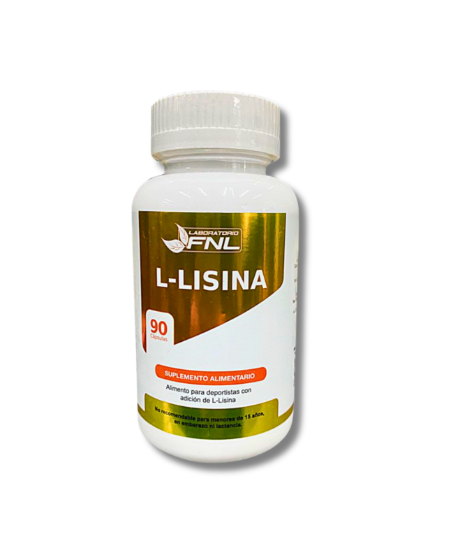 L LISINA 500MG 100CAP – foto del producto vegetal lisina cápsula