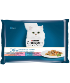 GOURMET PERLE DELICIAS PESCADO OCEANO 12X4X85GR – foto del producto gambas subproductos pescado