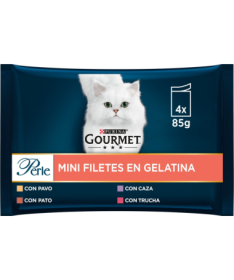 GOURMET PERLE LAMINAS GELATINA VARIADO 4X85GR – foto del producto subproductos carnes animales