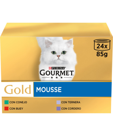 GOURMET GOLD MOUSSE SALMON CAJA 24X85GR – foto del producto sulfato bruta subproductos