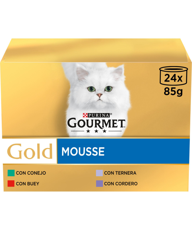 GOURMET GOLD MOUSSE SALMON CAJA 24X85GR – foto del producto sulfato bruta subproductos
