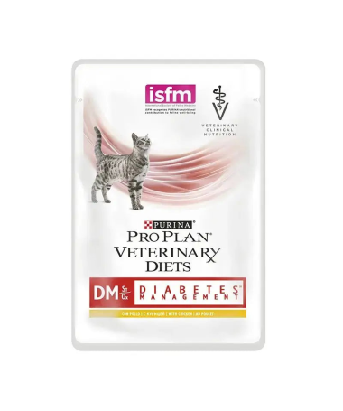 PRO PLAN VET FELINE DM DIABETIC CAJA POUCH 10X85GR – foto del producto vitamina subproductos pescado