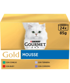 GOURMET GOLD MOUSSE TERNERA CAJA 24X85GR MULTIPACK – foto del producto subproductos bruta brutas