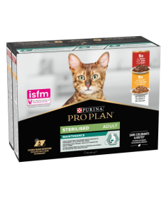 PRO PLAN FELINE STERILISED POLLO 26X85GR – foto del producto sulfato subproductos vit