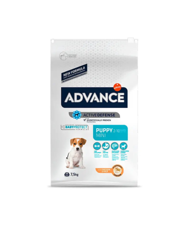 ADVANCE CANINE PUPPY MINI POLLO ARROZ 800GR – foto del producto vitamina sulfato proteínas