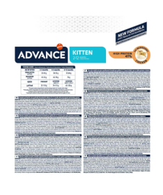 ADVANCE FELINE KITTEN POLLO ARROZ 400GR – foto del producto proteínas vitamina sulfato