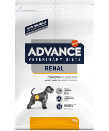 ADVANCE VETERINARY CANINE RENAL FAILURE 3KG – foto del producto deshidratado proteína maíz