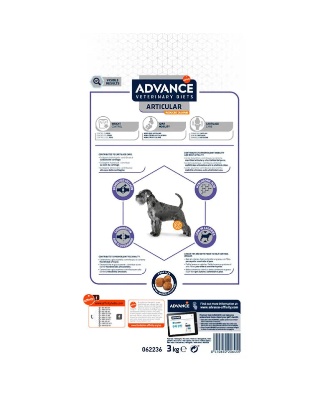 ADVANCE VET CANINE ADULT ARTICULAR CARE 3KG – foto del producto sulfato proteínas vitamina