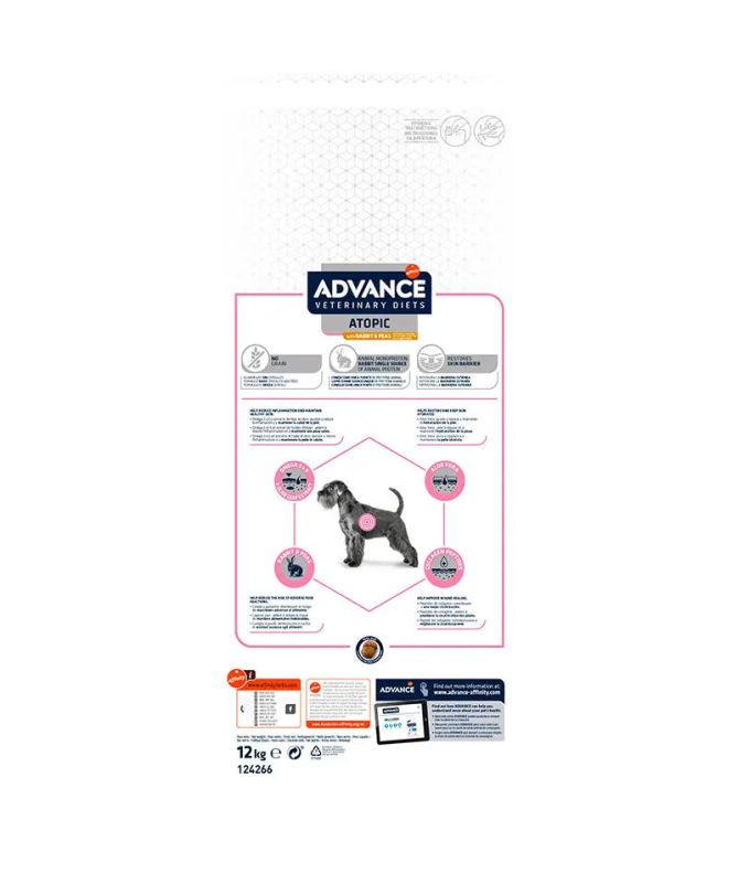 ADVANCE VET CANINE ADULT ATOPIC 3KG – foto del producto sulfato maíz trucha