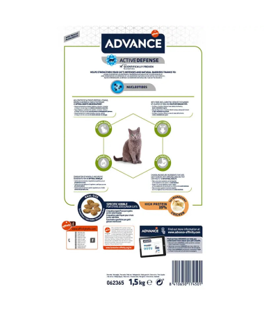 ADVANCE FELINE YOUNG STERILIZED 1 5KG – foto del producto proteínas vitamina sulfato