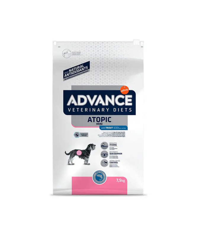 ADVANCE VET CANINE ADULT ATOPIC MINI 1 5KG – foto del producto sulfato maíz trucha