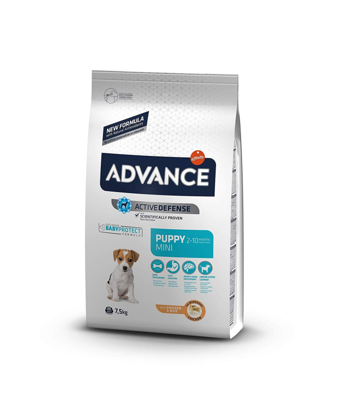 ADVANCE CANINE PUPPY PROTECT MINI POLLO 1 5KG – foto del producto vitamina sulfato proteínas