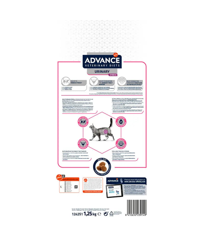 ADVANCE VETERINARIA ADVANCE VET FELINE ADULT URINARY STRESS – foto del producto sulfato proteína maíz