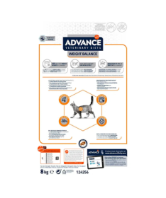 ADVANCE VET FELINE ADULT WEIGHT BALANCE 8KG – foto del producto proteína sulfato proteínas