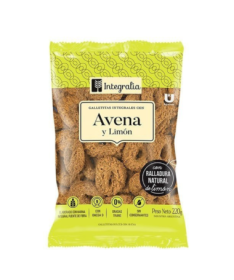 GALLETAS DE AVENA INTEGRALES SABOR LIMON 500GR – foto del producto gluten avena grasas