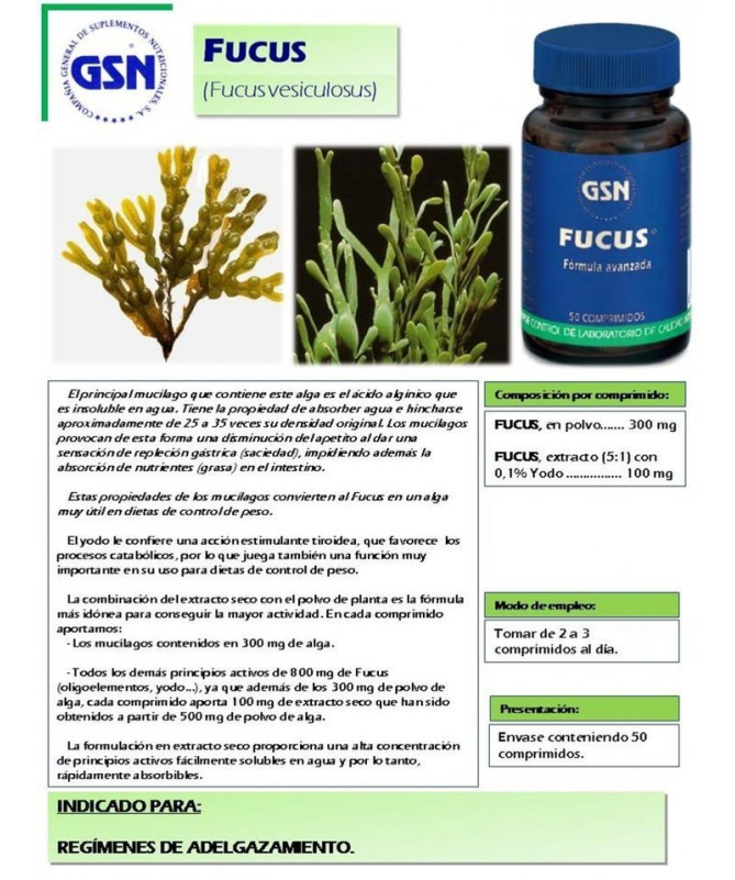 FUCUS 70 GR – foto del producto tienes contacta nuestro