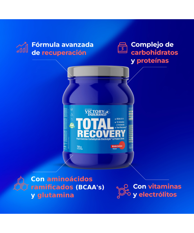 VICTORY ENDURANCE TOTAL RECOVERY SANDIA 750GR – foto del producto vitamina ácido leche
