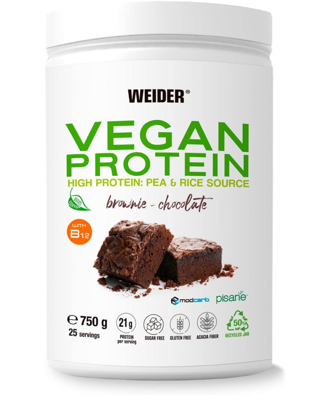 WEIDER VEGAN PROTEIN VAINILLA 540GR – foto del producto gluten aislado proteína
