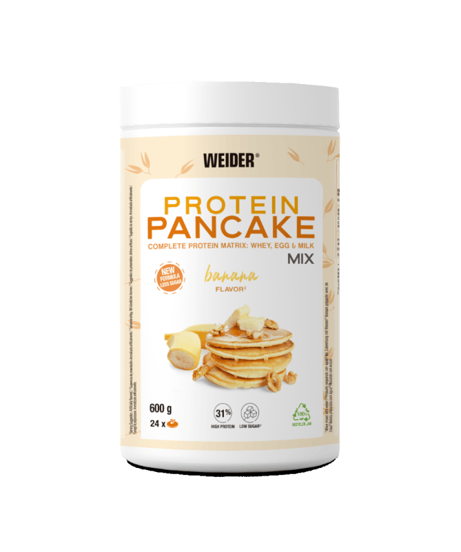 WEIDER PROTEIN PANCAKE PLATANO 600GR – foto del producto proteína leche sodio