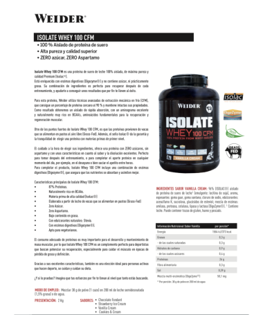 ISOLATE WHEY 100 CFM FRESA 2KG – foto del producto fresa 100 aroma