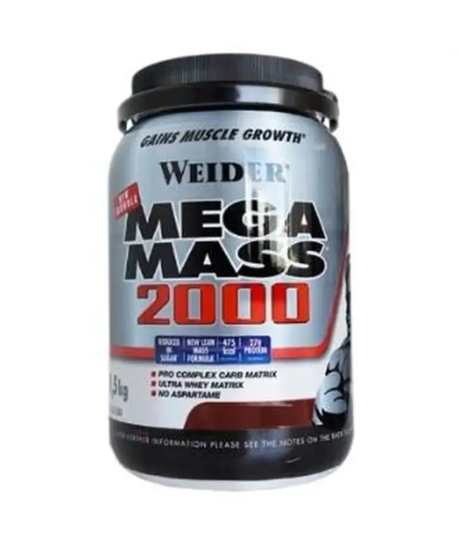 WEIDER MEGA MASS 2000 VAINILLA 1 5KG – foto del producto proteína suero leche