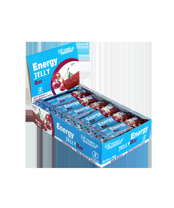 VICTORY ENDURANCE ENERGY JELLY BAR CEREZA 24UD – foto del producto ácido cereza manzana