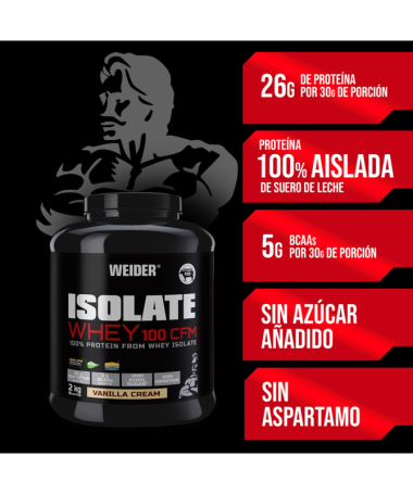 ISOLATE WHEY 100 CFM VAINILLA 908GR – foto del producto goma vacas isolate