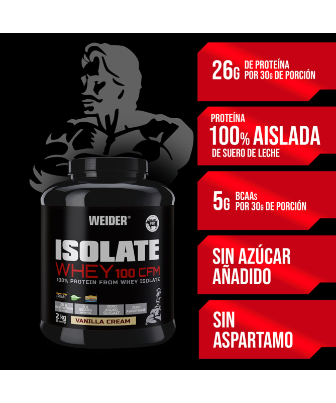 ISOLATE WHEY 100 CFM VAINILLA 908GR – foto del producto goma vacas isolate