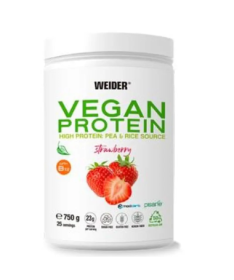 WEIDER VEGAN PROTEIN FRESA 750GR – foto del producto proteína gluten weider