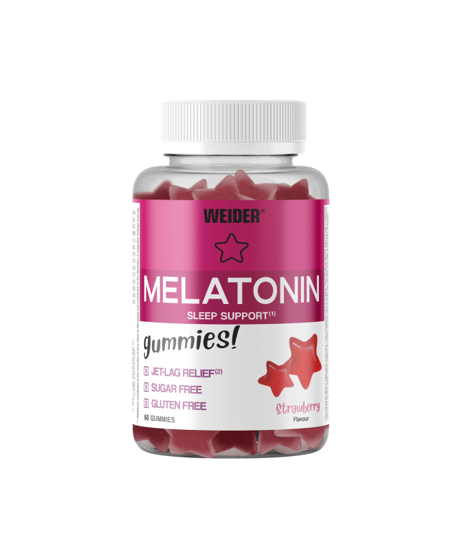 WEIDER GUMMY MELATONINA FRESA 60GUMMIES – foto del producto melatonina aceite cera