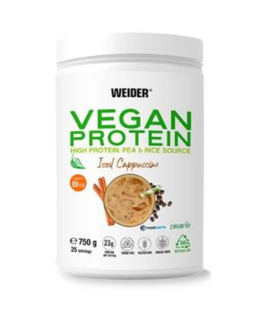 WEIDER VEGAN PROTEIN CAPUCCINO ICED 750GR – foto del producto proteína gluten weider