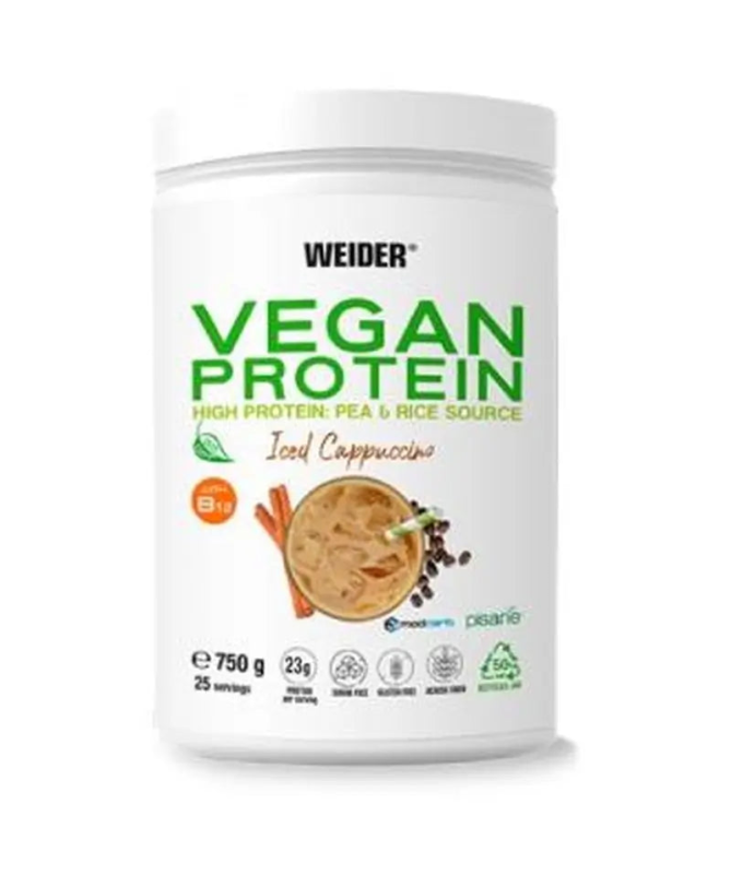 WEIDER VEGAN PROTEIN CAPUCCINO ICED 750GR – foto del producto proteína gluten weider