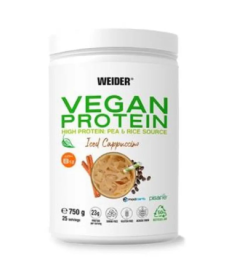 WEIDER VEGAN PROTEIN CAPUCCINO ICED 750GR – foto del producto proteína gluten weider