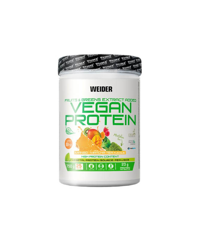 WEIDER VEGAN PROTEIN MANGO MATCHA 750GR – foto del producto oleracea brassica citrus