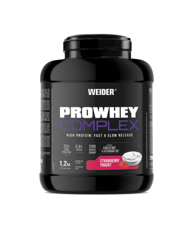 WEIDER PRO WHEY COMPLEX PROTEIN FRESA YOGURT 1 2KG – foto del producto leche polvo jarabe