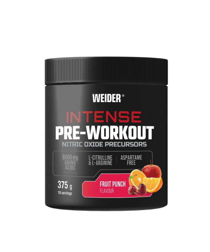 INTENSE PRE WORKOUT FRUIT PUNCH 375GR – foto del producto arginina citrulina malato