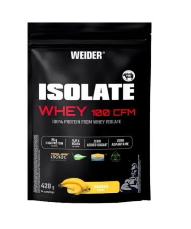 WEIDER ISOLATE WHEY 100 CFM BANANA 420GR – foto del producto tienes contacta nuestro