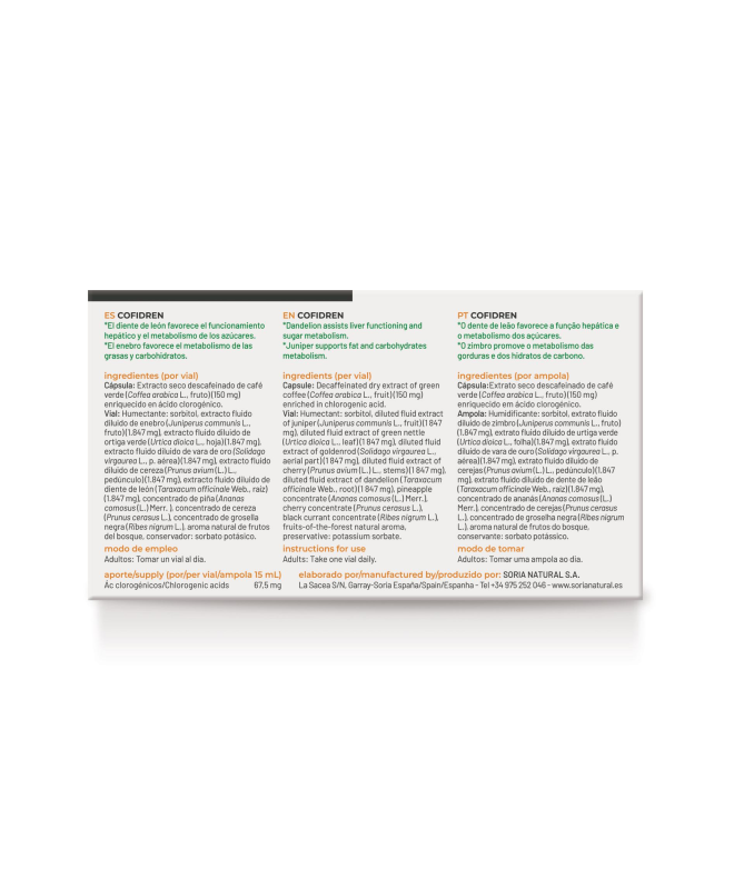 COFIDREN 15VIALES – foto del producto extracto fluido diluido