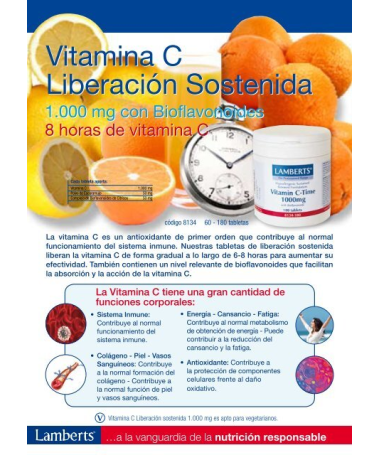 VITAMINA C LIBERACION SOSTENIDA 1700MG 100COMP – foto del producto vitamina celulosa liberacion