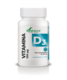 VITAMINA D3 LIBERACION SOSTENIDA 250MG 150CO VEGAN – foto del producto vitamina celulosa liberacion