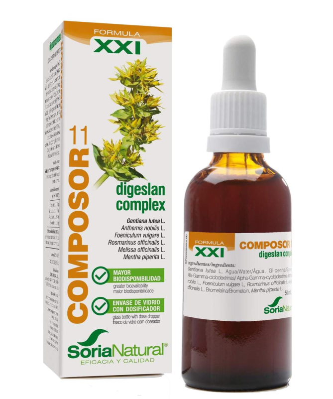 COMPOSOR 11 DIGESLAN COMPLEX XXI 50ML – foto del producto extracto fluido ciclodextrinas