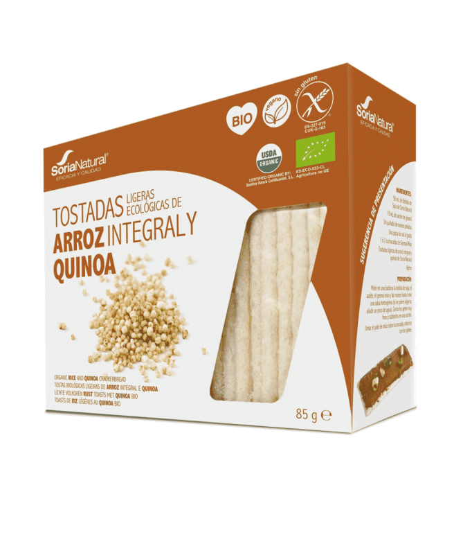 TOSTADAS DE ARROZ INTEGRAL Y QUINOA 85GR BIO – foto del producto integral arroz quinoa