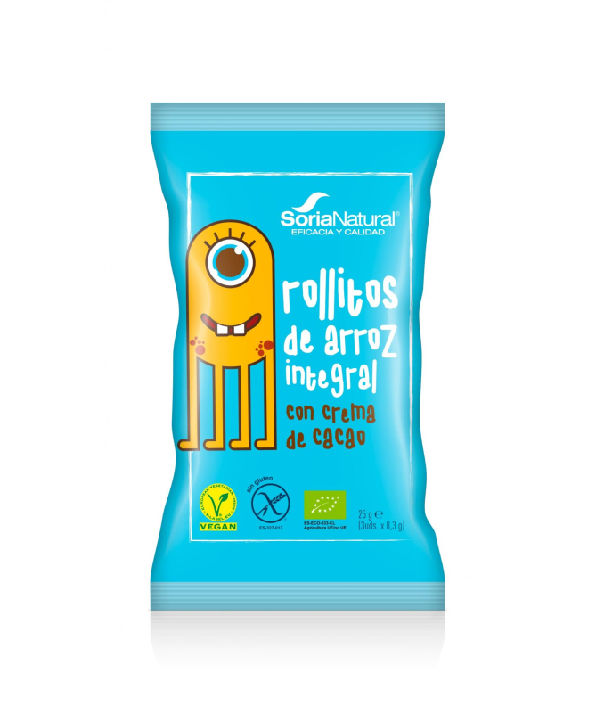 ROLLITOS ARROZ INTEGRAL CON CREMA DE CACAO 4X3UDS – foto del producto integral cacao arroz