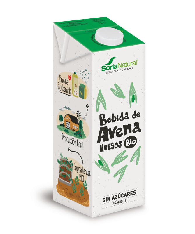 BEBIDA DE AVENA HUESOS SIN AZUCAR A ADIDO 1LT 6UDS BIO VEG – foto del producto valor avena sal